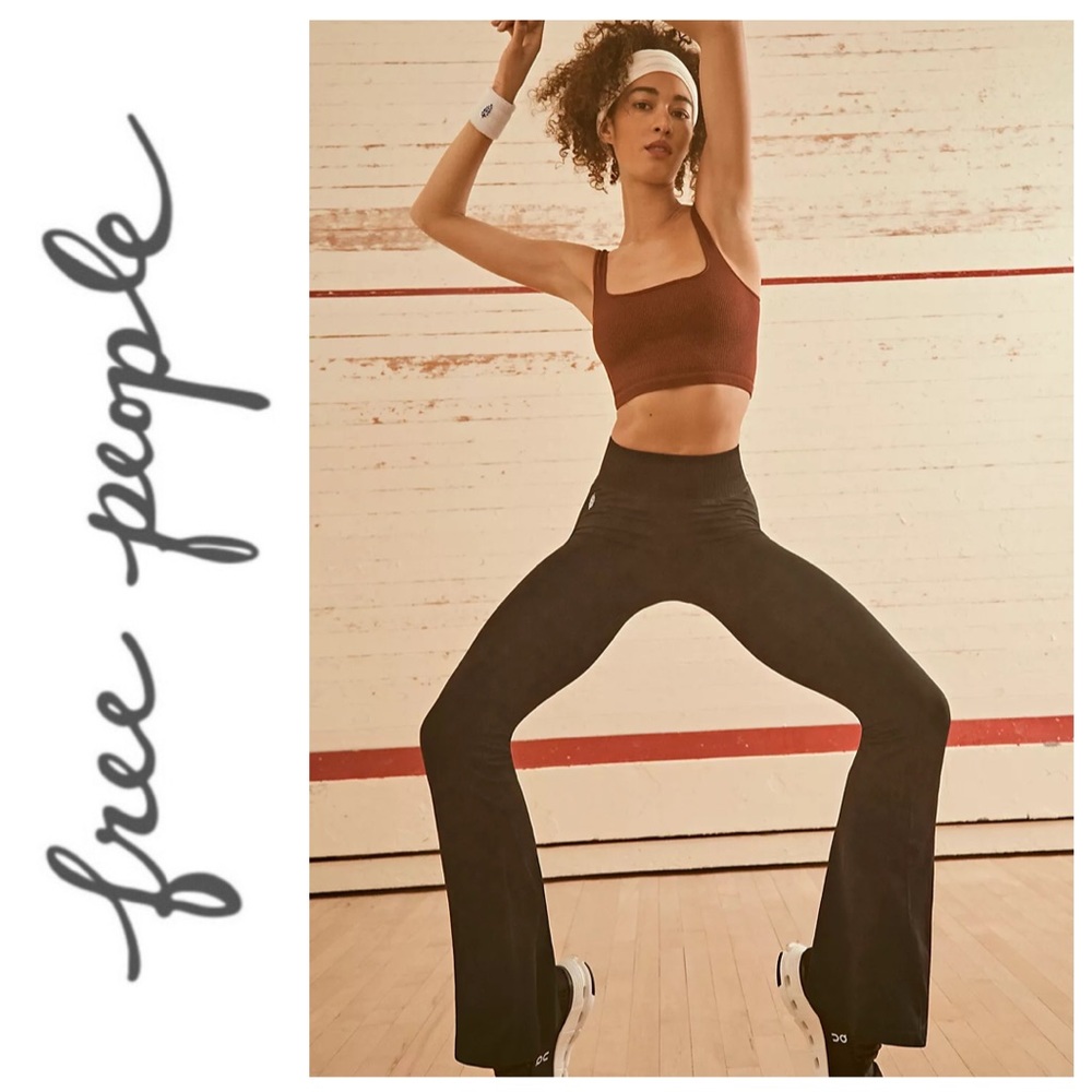 NWOT! XS/S Free People Good Karma Flare Leggings - Picture 3 of 7